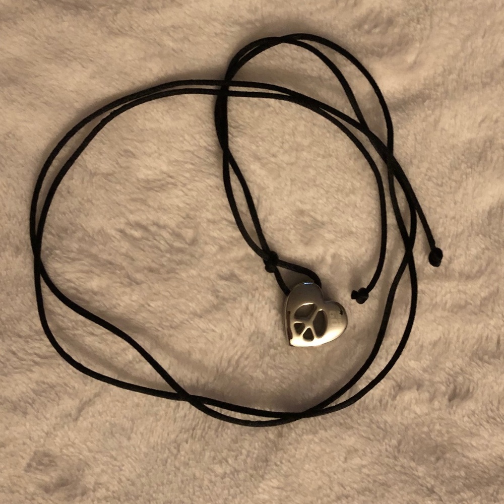 Miss Sixty - leather necklace with a heart pendant